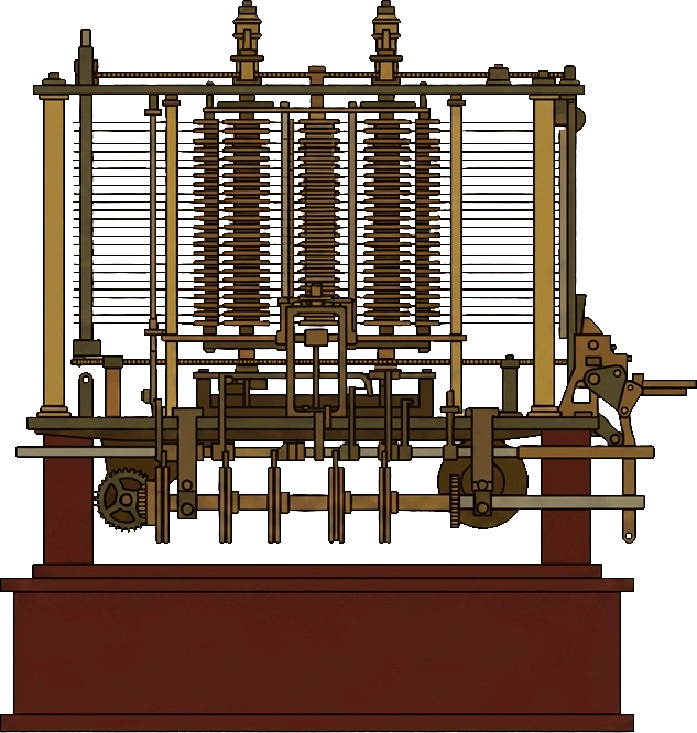 Illustration of a Babbage engine